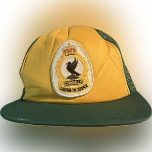 Vintage 1980s CFB Cornwallis “Learn to Serve” Trucker Hat– Military Memorabilia